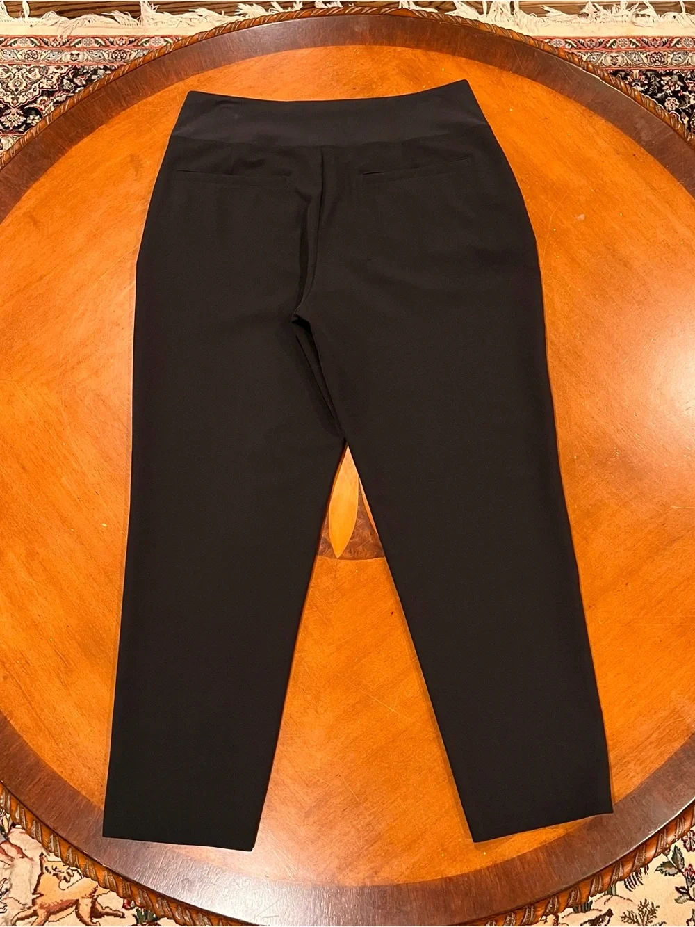 Athleta Endless High Rise Pant Black 12 Tapered Straight Leg Semi-Fitted Travel - Picture 3 of 16